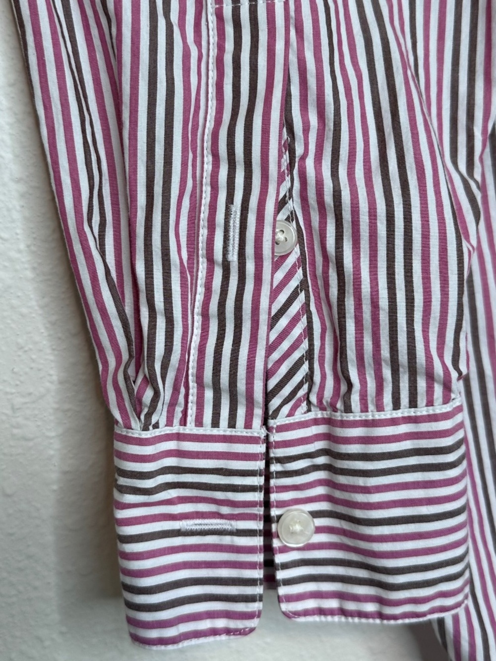 Ann Taylor LOFT  Striped Cotton Poplin Everyday Oversized Shirt, Size Medium - Picture 6 of 8